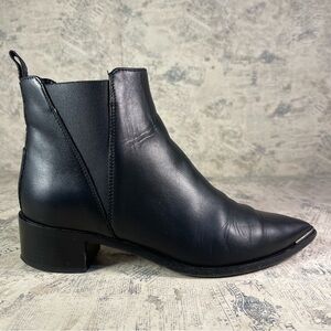ACNE STUDIOS Jensen black leather ankle boots